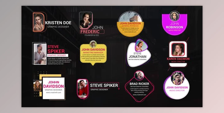 Profile Lower Thirds (Videohive 46902805) - AE Project