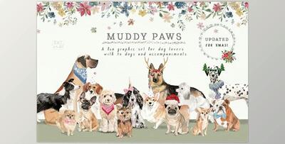CreativeMarket Muddy Paws – Dog Lover Graphics (2053296)