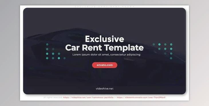 Exclusive Cars Rent Promo (Videohive 33423891) - AE Project