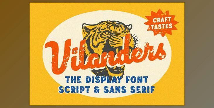 Vilanders - Vintage Stamp Font - CreativeMarket 91581354