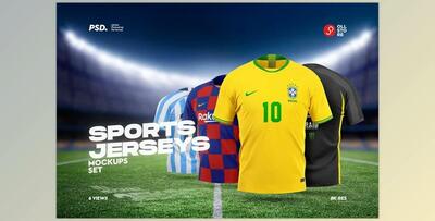 Sports T-Shirts Mockups Set CreativeMarket - 6872336