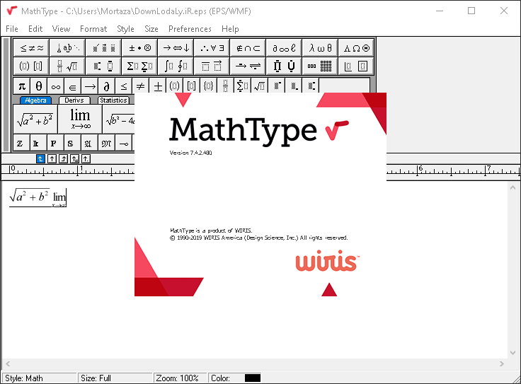 MathType 7.8.2.441 / 7.4.3 macOS