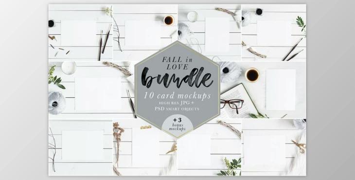 Fall In Love Bundle Mockups + Bonus By Salt Color Studio