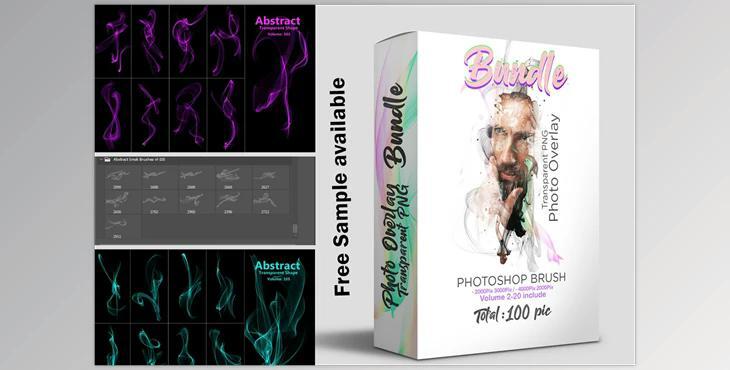 Abstract Motion Brush and PNG Bundle CreativeMarket-5284065