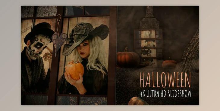 Halloween slideshow in a foggy old cemetery (Videohive 33960240) - AE Project