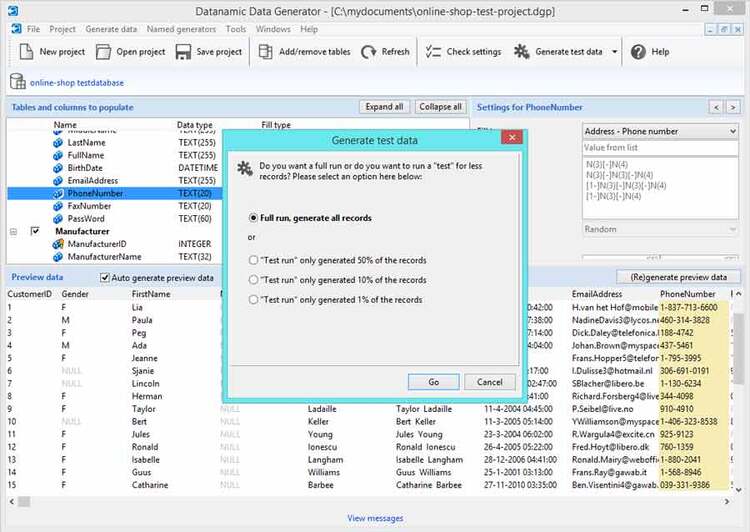 Datanamic Data Generator Professional v9.0