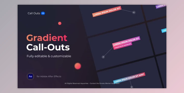 Gradient Call Outs (Videohive 38197109) - AE Project