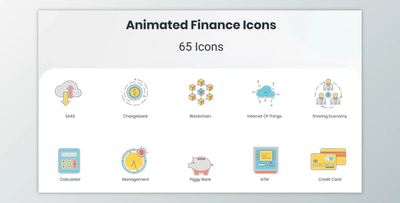Animated Finance Icon Set (Videohive 33860183) - AE Project