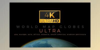 World Map Globes Ultra (Videohive 51806410) - AE Project