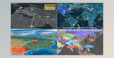 World Map Connetction Kit (Videohive 11602298) - AE Project