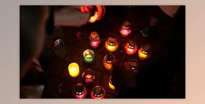 Remembrance Day. Holocaust. Terror Victims Memorial. Hands Lighting Candles. Burning Candles (Videohive 28332272)