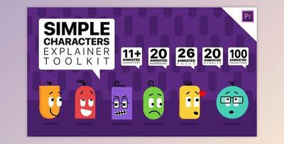 Videohive Simple Characters Explainer Toolkit Essential Graphics Mogrts 26277134