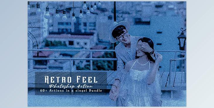 Retro Feel 60+ Photoshop Action CreativeMarket - 7298262