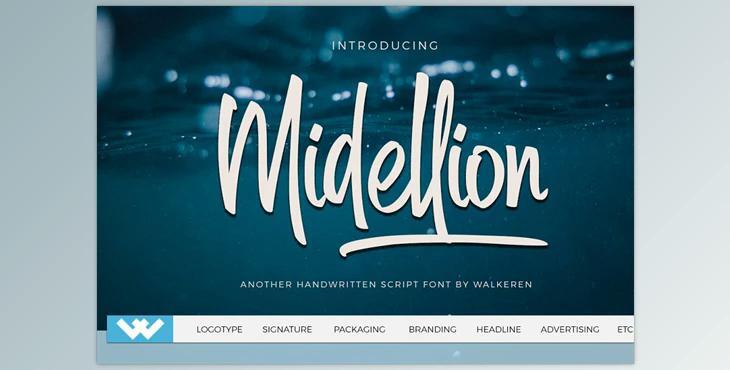 Midellion Script Font 2696767