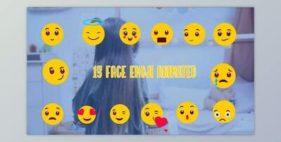 Cute Face Emoji Animated Element (Videohive 47494352) - AE Project