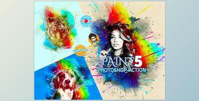 Paint Photoshop Action CreativeMarket-6102268 (ABR, PAT, ATN)