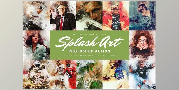 Splash Art Photoshop Action CreativeMarket-5931456 (XMP)