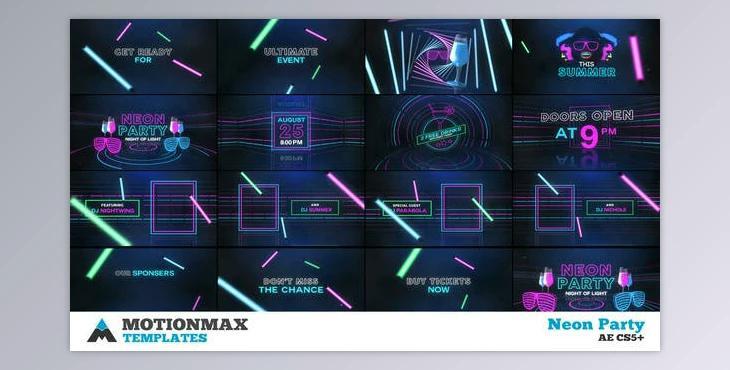 Neon Party – Summer Party 06 (Videohive 22450820) - AE Project