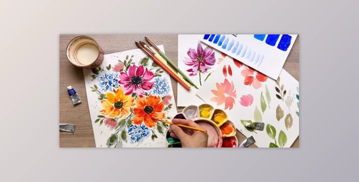 Loose Watercolor Florals: Letting Go of Perfectionism in Your Art