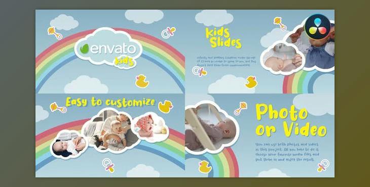 Kids Slides for DaVinci Resolve (VideoHive 48963330)