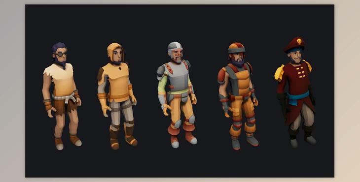 Unreal Engine - Low Poly Armor Sets 5 - RPG Characters