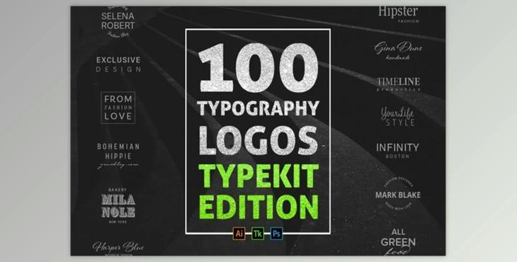 100 Typography Logos Typekit Edition By AgataCreate