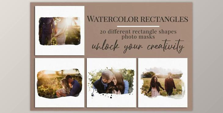 Watercolor rectangles photo masks CreativeMarket-5924332 (PNG)