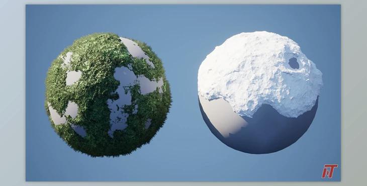 Unreal Engine - Procedural Moss & Snow (Engine Version v5.0- 5.1)