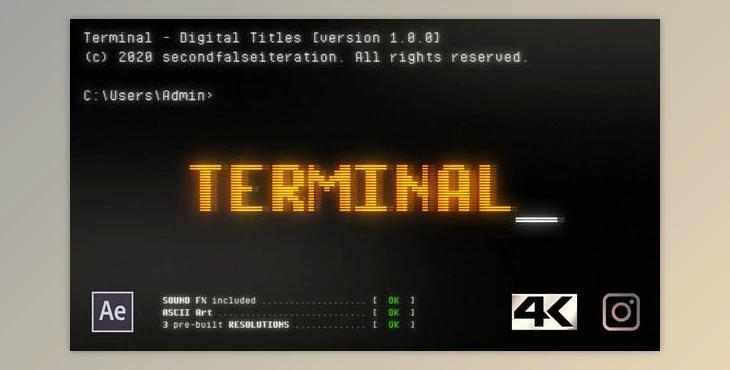 Terminal - Digital Titles (Videohive 25682135) - AE Project