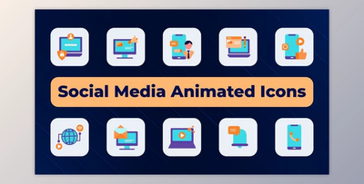 Social Media Animated Icons (Videohive 51002684) - AE Project