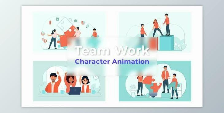 Graphic illustration of the team’s work Animation Scene (Videohive 36706733) - AE Project