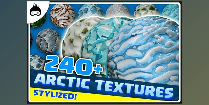 Unity Asset - 240+ Stylized Arctic Textures – Snow, Ice & More v1.1.0