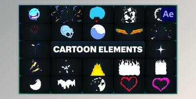 Cartoon Elements for After Effects (Videohive 50342643) - AE Project