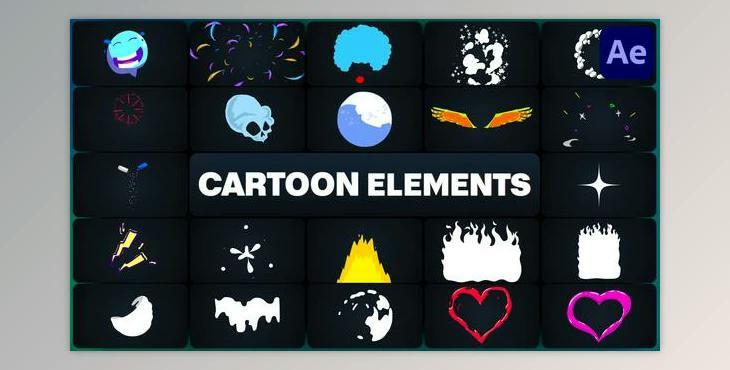 Cartoon Elements for After Effects (Videohive 50342643) - AE Project