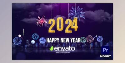Happy New Year Wishes 2024 MOGRT (Videohive 49425107)