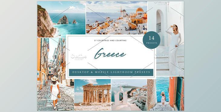 14 x Lightroom Presets, Greece CreativeMarket-5962548 (LRTEMPLATE, XMP, DNG)