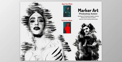 Marker Art Photoshop Action By Studio Retouch
