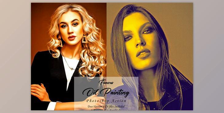 Famous Oil Painting Photoshop Action CreativeMarket - 10291556