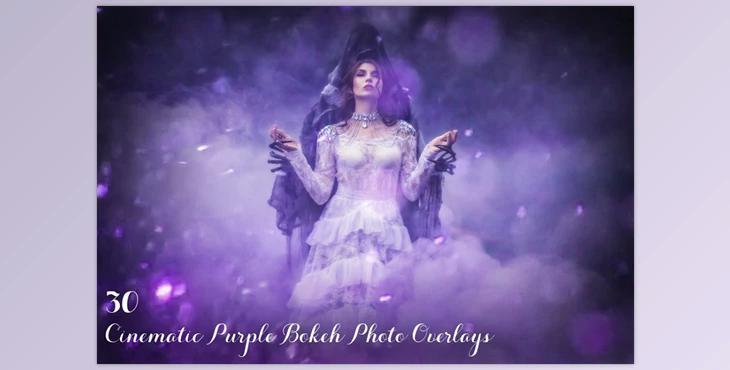 30 Cinematic Purple Bokeh Overlays CreativeMarket-3498789 (JPG)