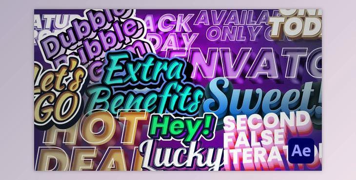 Cartoon Extruded Titles (Videohive 29762921) - AE Project