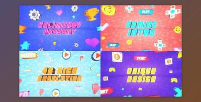 Gaming 8 Bit Intro / Titles - Premiere Pro (Videohive 34298450)