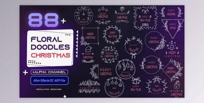 Floral Doodles Pack – Christmas (Videohive 35321836) - AE Project