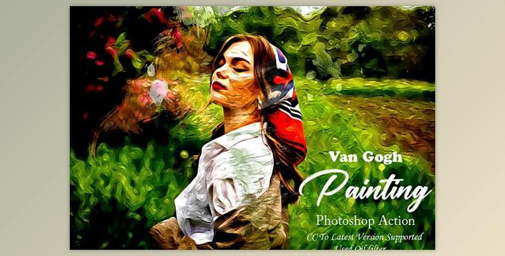Van Gogh Painting Photoshop Action CreativeMarket - 10287707