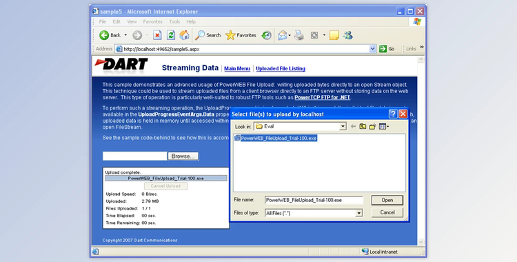 Dart PowerWEB File Upload for ASP.NET v4.0.3.2 + Keygen