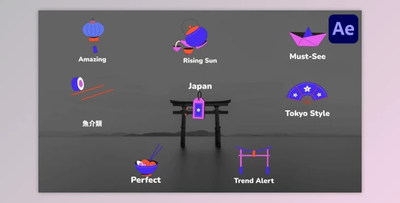 Japan Style Icons And Titles for After Effects (Videohive 52120395) - AE Project