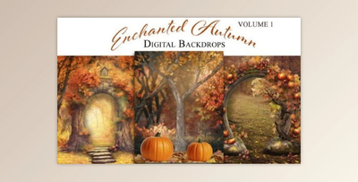Enchanted Autumn V1 Digital Backdrops