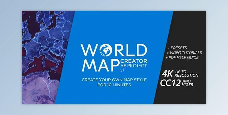 World Map Creator (Videohive 21146904) - AE Project