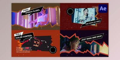 Comic Speech Slides for After Effects (Videohive 47992295) - AE Project