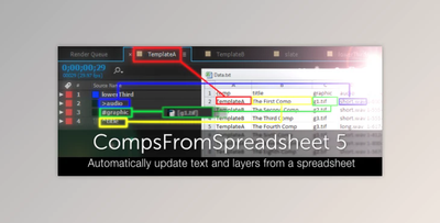 Aescripts CompsFromSpreadsheet 5 v5.21