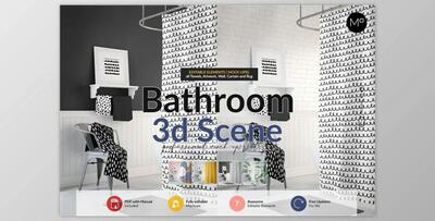 Bathroom 3d Scene Mock-ups Set By Mocca2Go